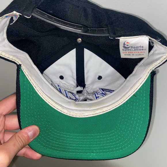 Vintage Sports Specialties Orlando Magic Script Black Dome Snapback Hat - Picture 2 of 4